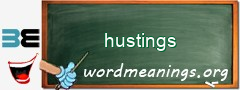 WordMeaning blackboard for hustings